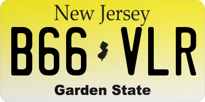NJ license plate B66VLR
