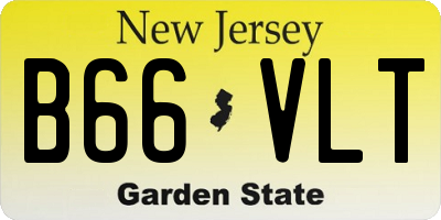 NJ license plate B66VLT
