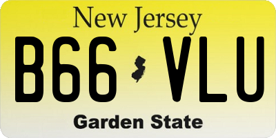 NJ license plate B66VLU