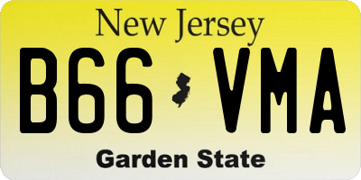 NJ license plate B66VMA
