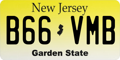 NJ license plate B66VMB