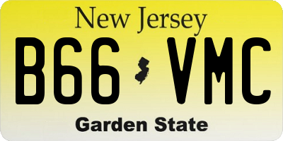 NJ license plate B66VMC