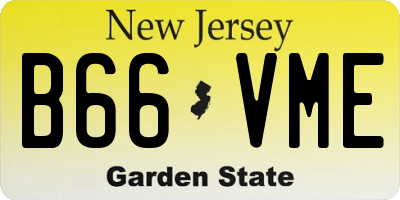 NJ license plate B66VME