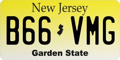 NJ license plate B66VMG