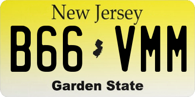 NJ license plate B66VMM