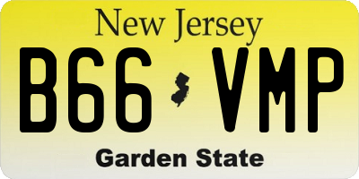 NJ license plate B66VMP