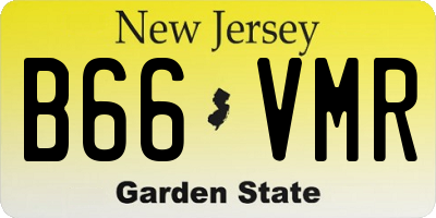 NJ license plate B66VMR
