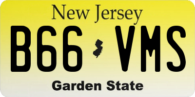 NJ license plate B66VMS