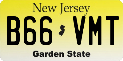 NJ license plate B66VMT