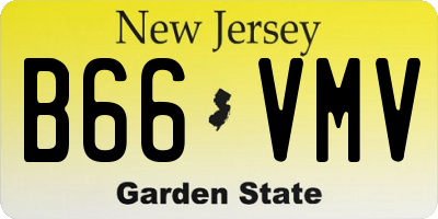 NJ license plate B66VMV