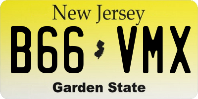 NJ license plate B66VMX
