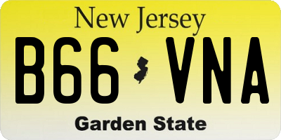 NJ license plate B66VNA