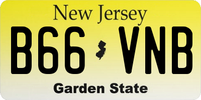 NJ license plate B66VNB