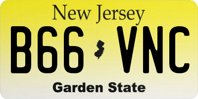 NJ license plate B66VNC