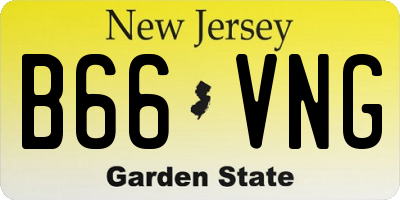 NJ license plate B66VNG