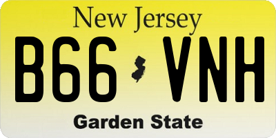 NJ license plate B66VNH