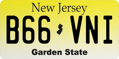 NJ license plate B66VNI