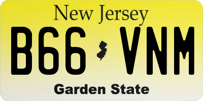 NJ license plate B66VNM