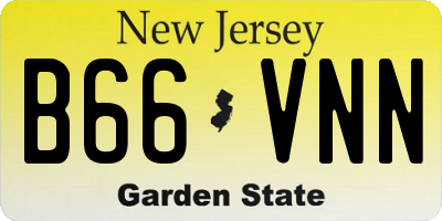 NJ license plate B66VNN