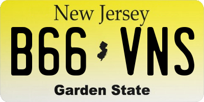 NJ license plate B66VNS