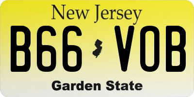 NJ license plate B66VOB
