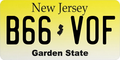 NJ license plate B66VOF