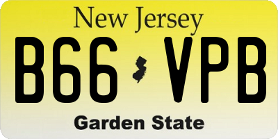 NJ license plate B66VPB