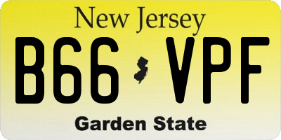 NJ license plate B66VPF