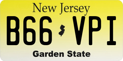 NJ license plate B66VPI
