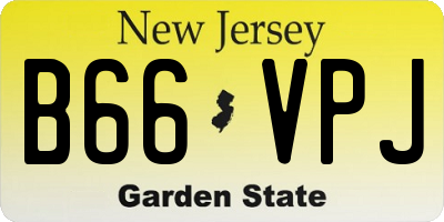 NJ license plate B66VPJ