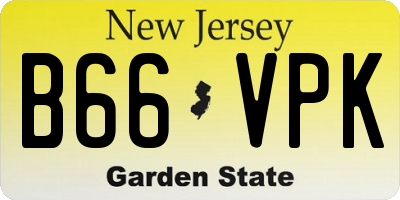 NJ license plate B66VPK