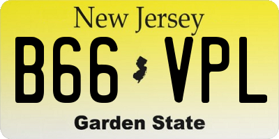 NJ license plate B66VPL