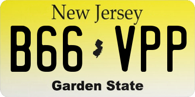 NJ license plate B66VPP