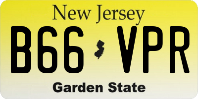 NJ license plate B66VPR