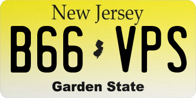 NJ license plate B66VPS