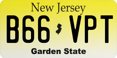 NJ license plate B66VPT