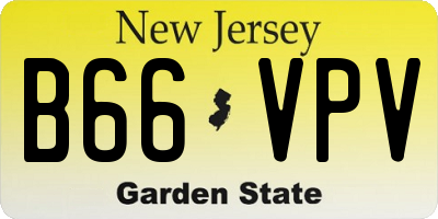 NJ license plate B66VPV