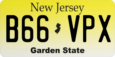 NJ license plate B66VPX