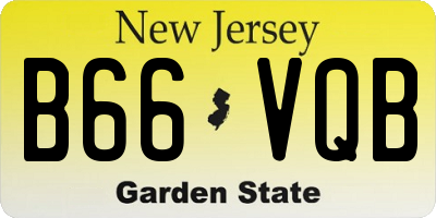 NJ license plate B66VQB
