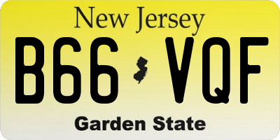 NJ license plate B66VQF