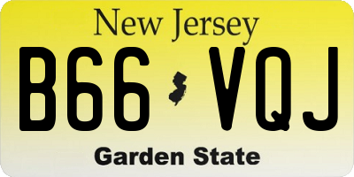 NJ license plate B66VQJ