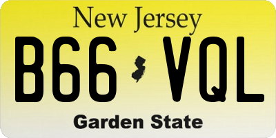 NJ license plate B66VQL