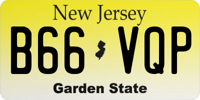 NJ license plate B66VQP
