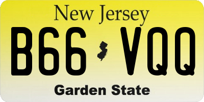 NJ license plate B66VQQ