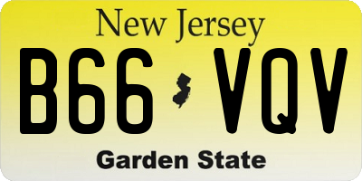 NJ license plate B66VQV