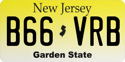 NJ license plate B66VRB