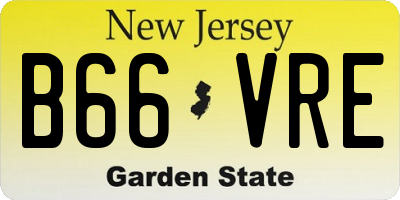NJ license plate B66VRE