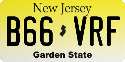 NJ license plate B66VRF