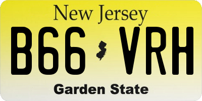 NJ license plate B66VRH