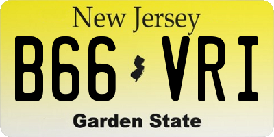 NJ license plate B66VRI
